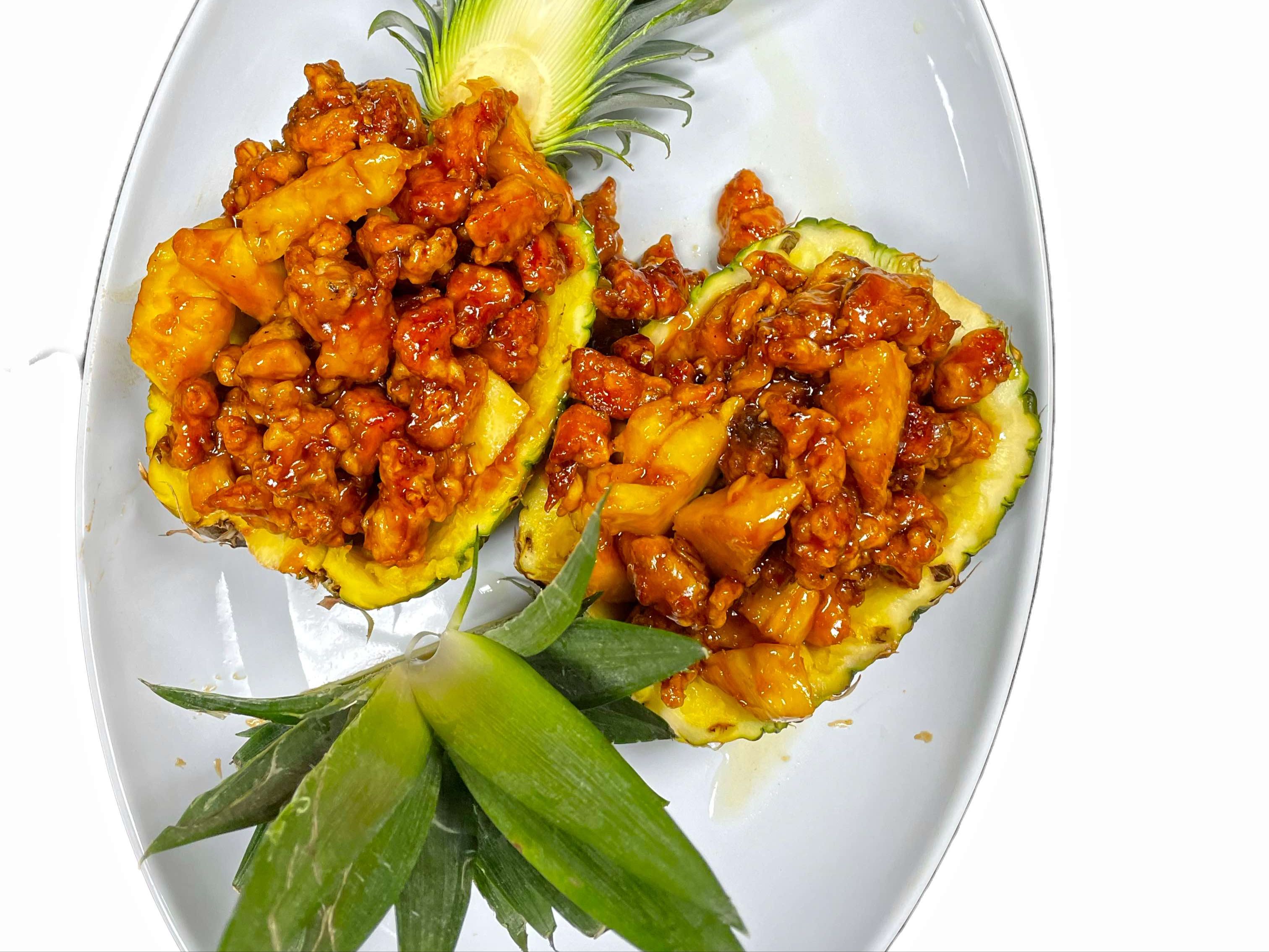 Fresh Pineapple Chicken.